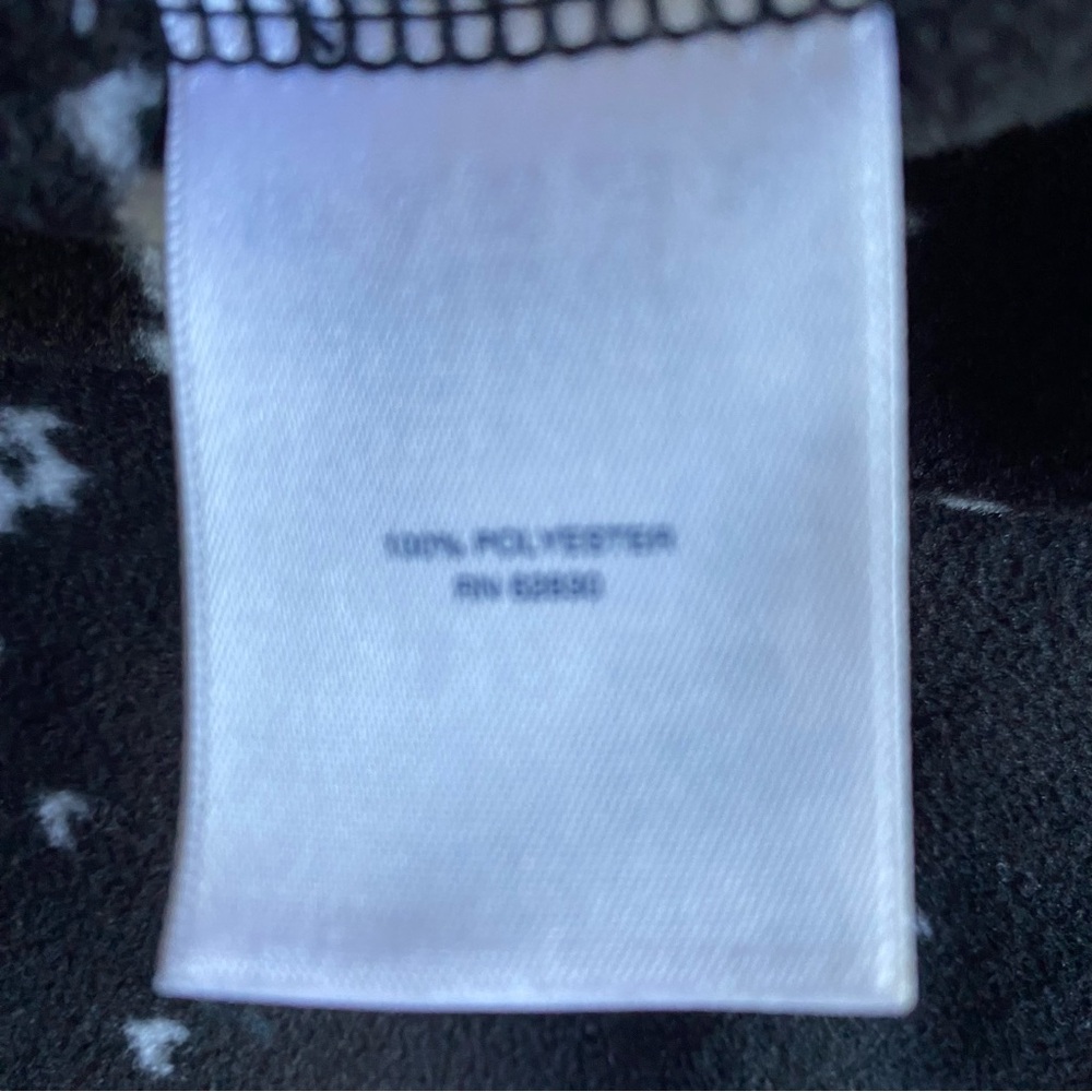 Lands End Women’s Fleece Open Front Cardigan Nordic Fair Isle Black & White 6-8 - Picture 7 of 7